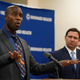 Florida Surgeon Gen. Dr. Joseph A. Ladapo, left, speaks at a news conference with Florida Gov. Ron DeSantis, right, Monday, Jan. 3, 2022, at Broward Health Medical Center in Fort Lauderdale, Fla.